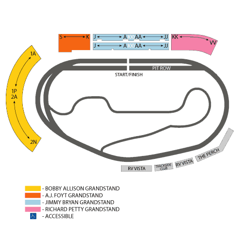 Phoenix Raceway seating plan