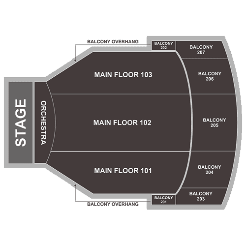 Arcada Theatre seating plan