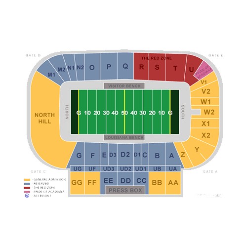 Our Lady of Lourdes Stadium seating plan
