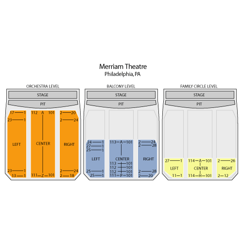 Miller Theater-PA seating plan