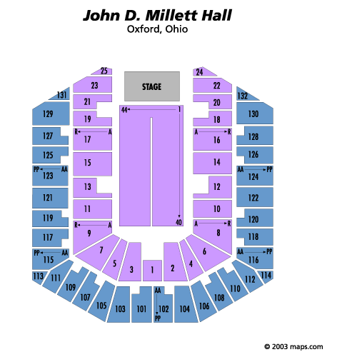 Millett Hall seating plan