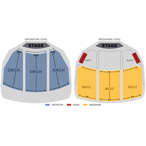 Nederlander Theatre seating plan