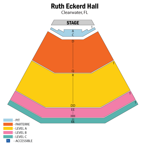Plano de asientos de Ruth Eckerd Hall
