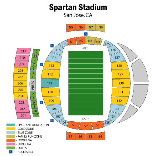 CEFCU Stadium seating plan