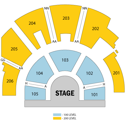 Treasure Island - NV seating plan