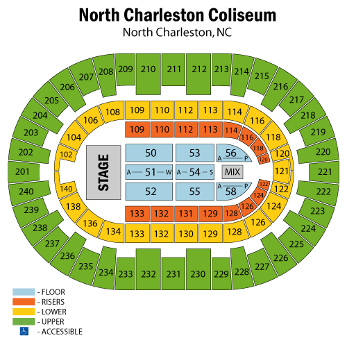 North Charleston Coliseum seating plan