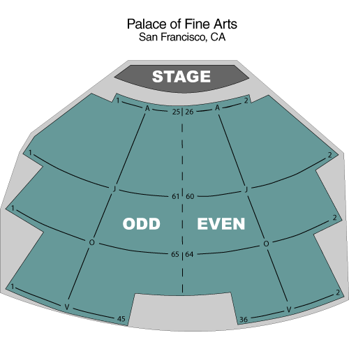 Palace of Fine Arts seating plan