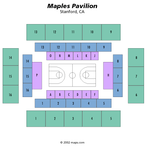 Plano de asientos de Maples Pavilion