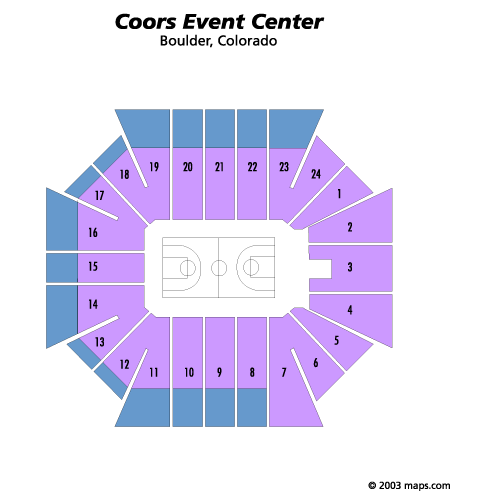 CU Events Center seating plan
