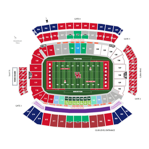 TDECU Stadium seating plan
