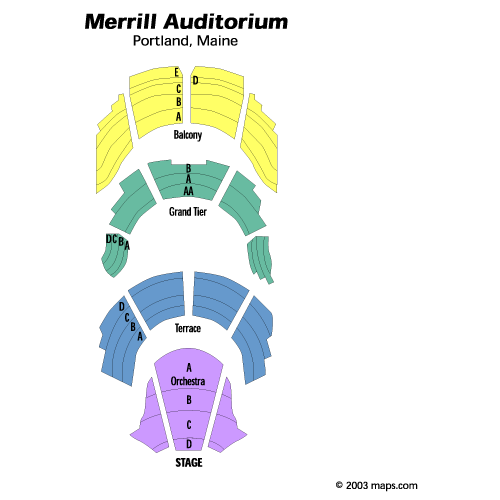 Merrill Auditorium seating plan