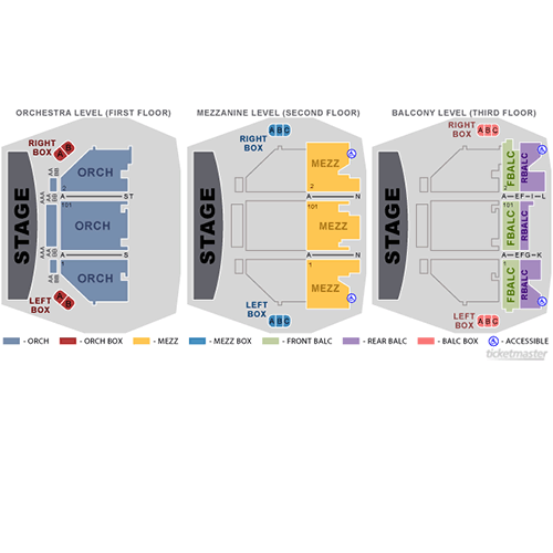 Shubert Theatre - CT seating plan