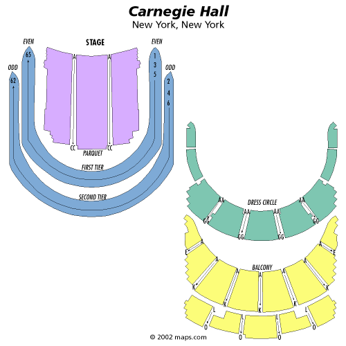 Carnegie Hall - NY seating plan
