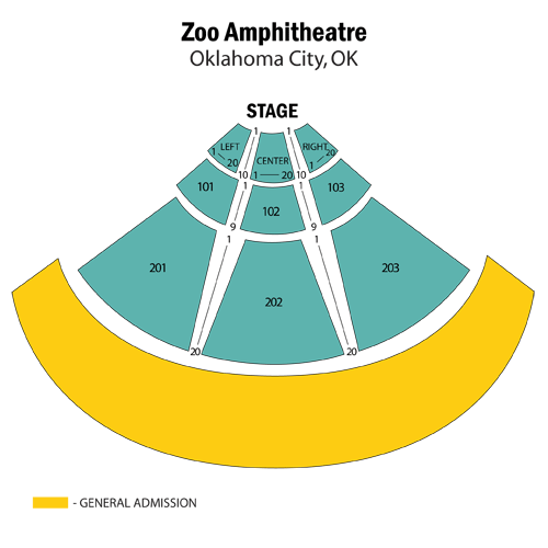 OKC Zoo Amphitheatre seating plan