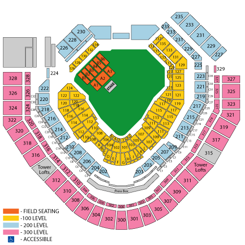 PETCO Park seating plan