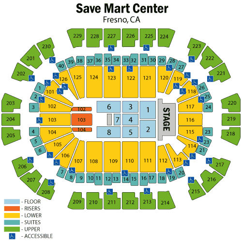 Save Mart Center seating plan