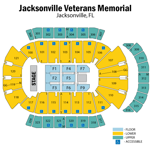VyStar Veterans Arena seating plan
