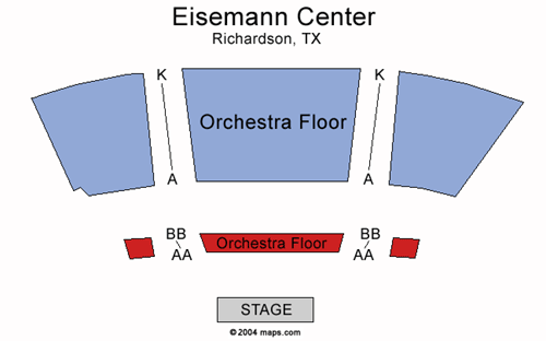 Plano de asientos de Eisemann Center