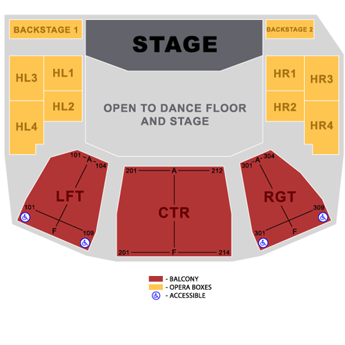 House of Blues Cleveland seating plan