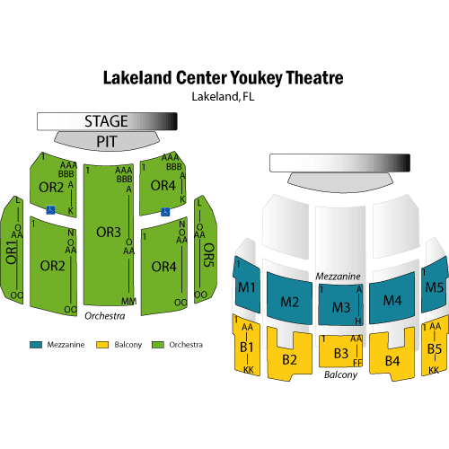 RP Funding Center Youkey Theatre seating plan