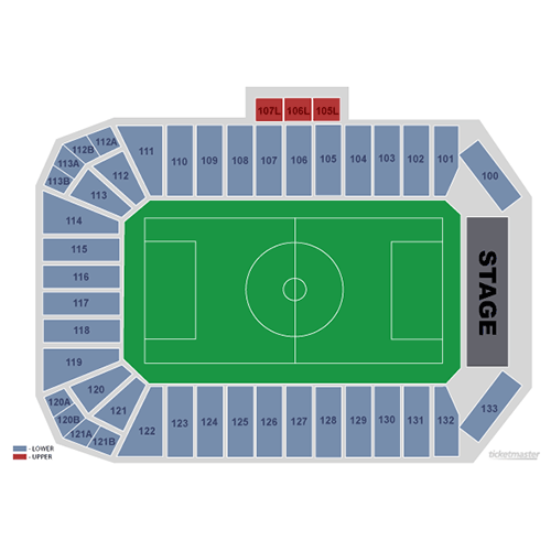 Toyota Stadium seating plan