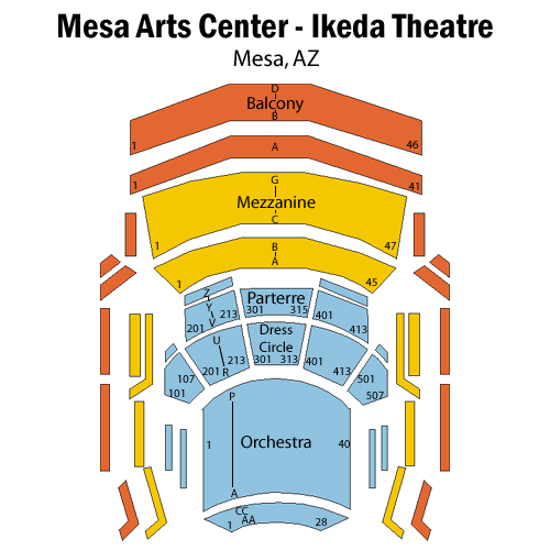Mesa Arts Center seating plan