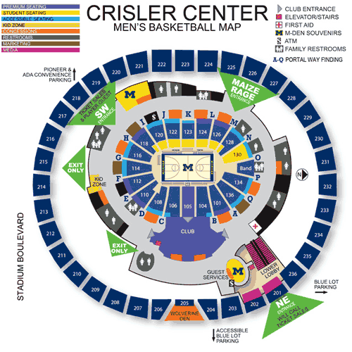 Crisler Center seating plan