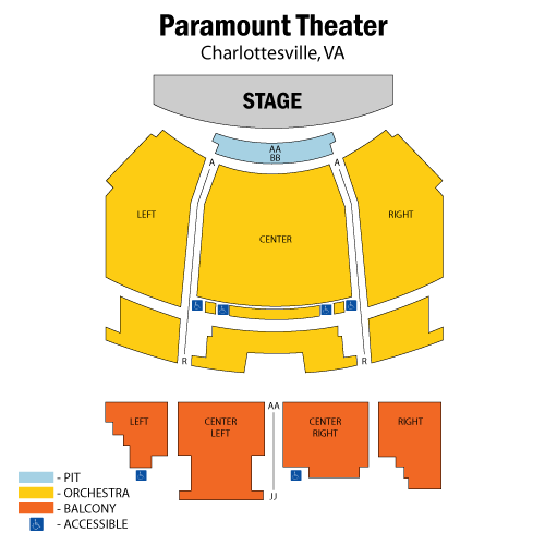 Paramount Theater - VA seating plan