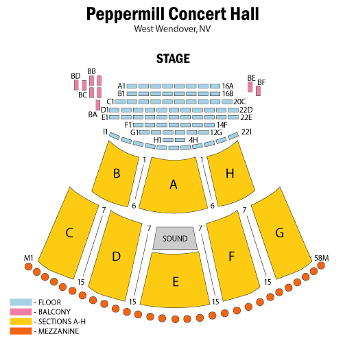 Peppermill Concert Hall seating plan