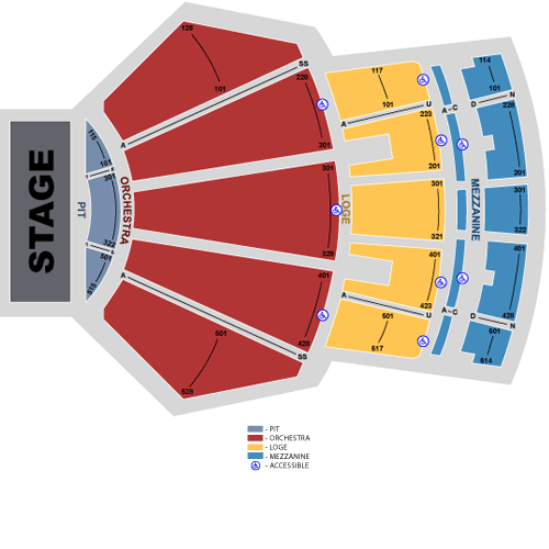 Peacock Theater - LA seating plan