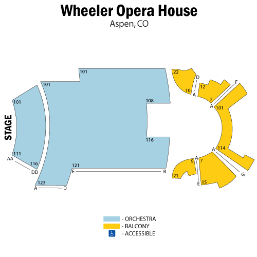 Wheeler Opera House seating plan