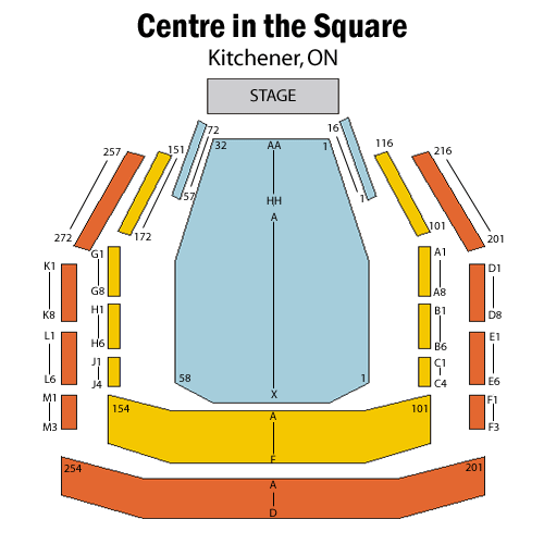 Centre in the Square-Ontario seating plan