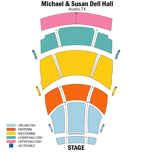 Michael & Susan Dell Hall seating plan