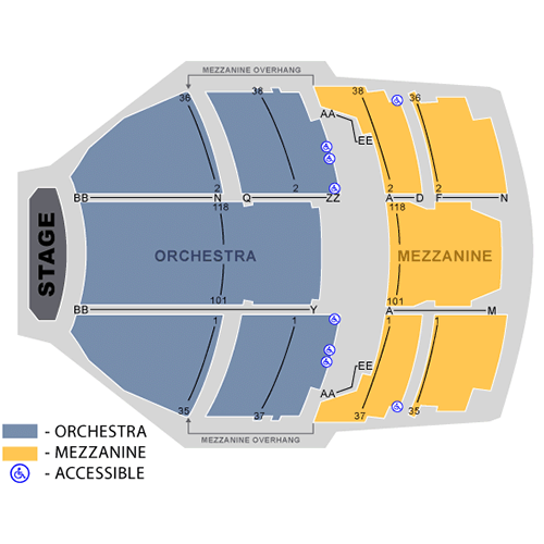 Gershwin Theatre seating plan