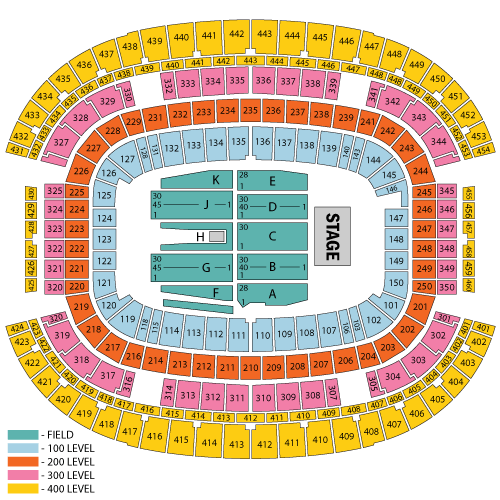 AT&T Stadium seating plan