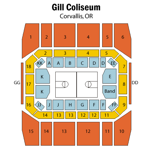 Gill Coliseum seating plan