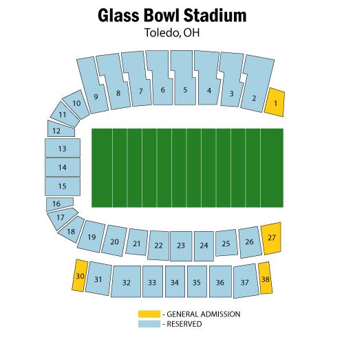 Glass Bowl Stadium seating plan