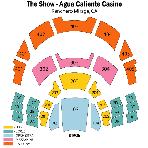 The Show - Agua Caliente Casino seating plan