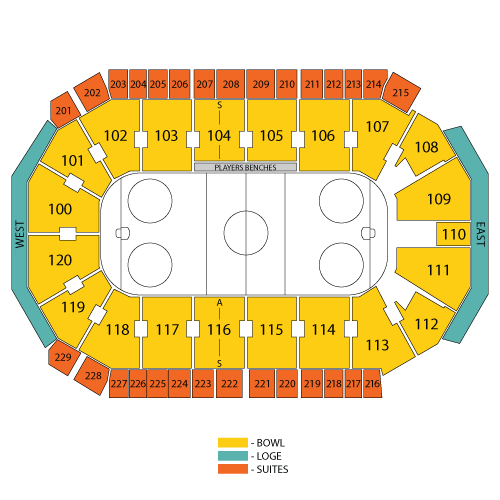 Credit Union of Texas Event Center (formerly Allen seating plan