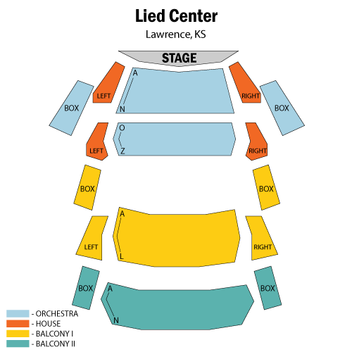Lied Center - KS seating plan
