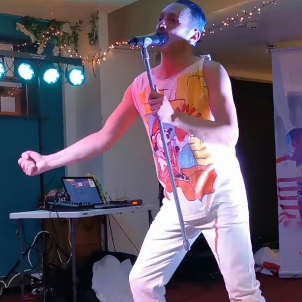 ANDY JOHN AS FREDDIE MERCURY