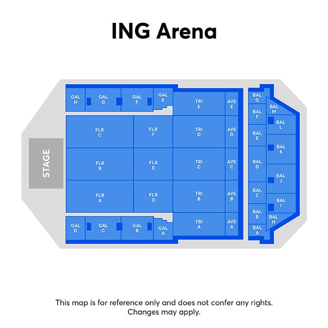 Zaalplattegrond ING ARENA