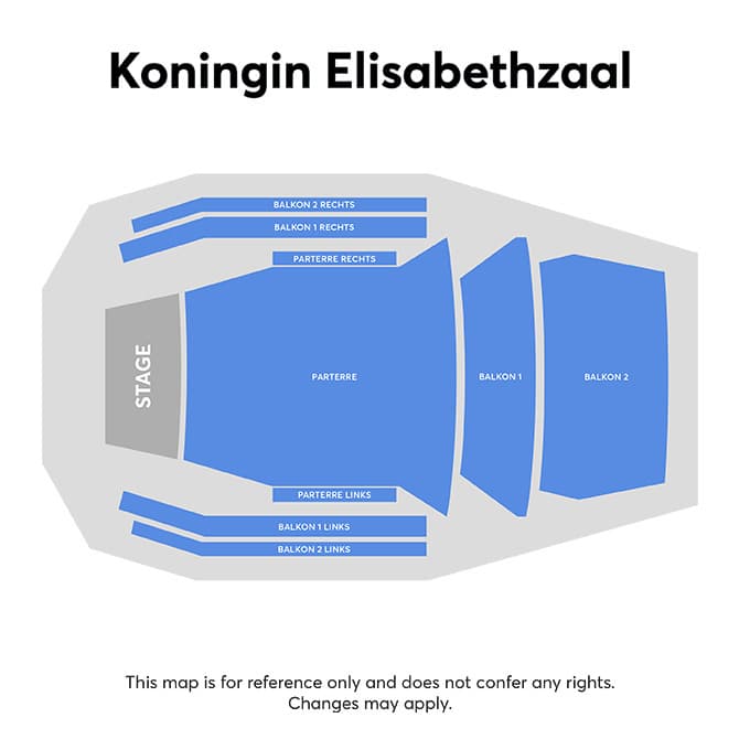 Koningin Elisabethzaal seating plan