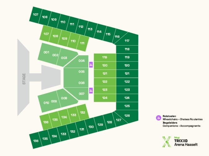 Trixxo Arena seating plan