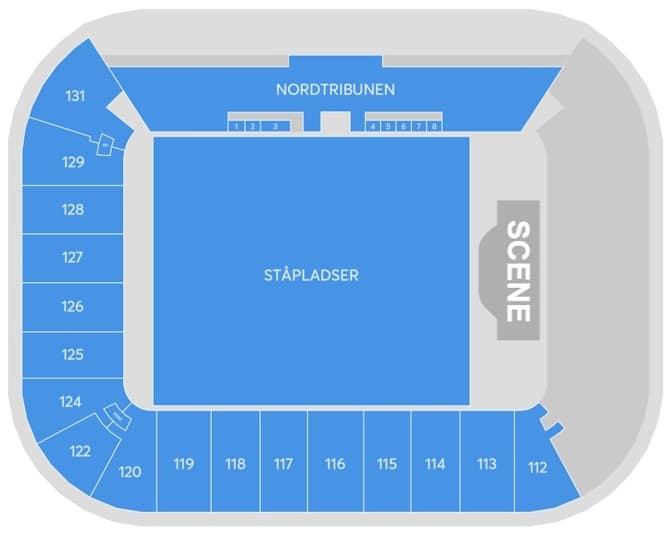 Aarhus Stadion seating plan