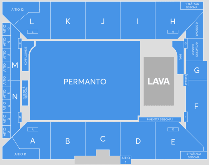 OULUN ENERGIA AREENA seating plan