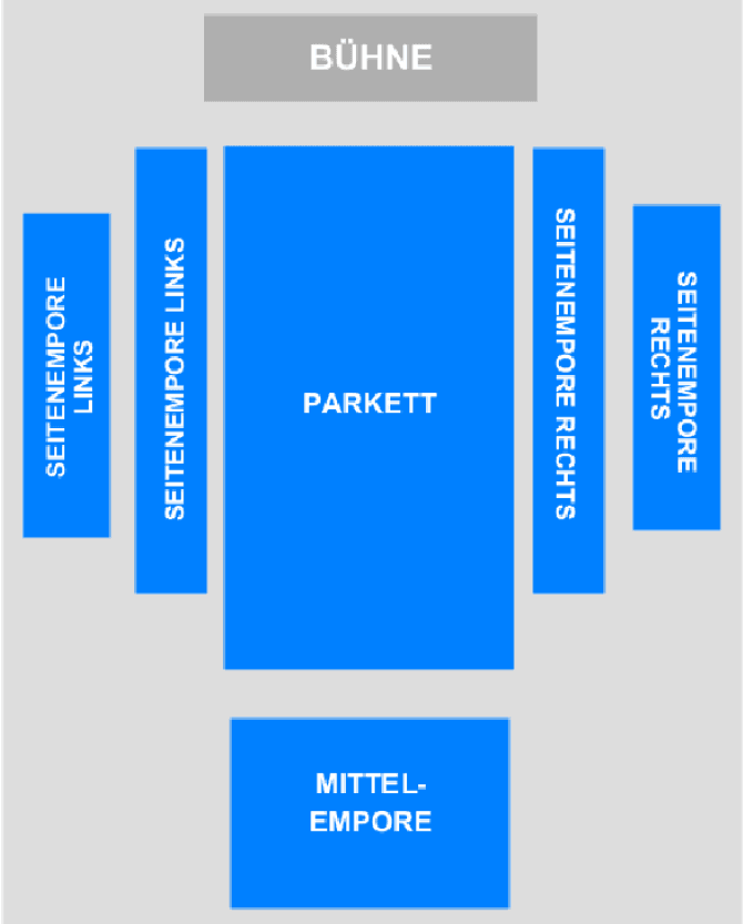 Stadthalle (Kongress Palais) seating plan