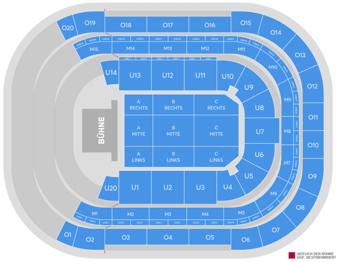 ZAG Arena: Saalplan
