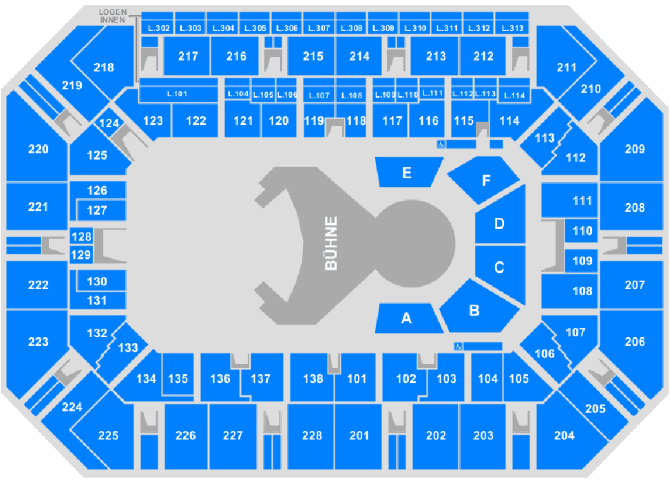 PSD Bank Nürnberg ARENA seating plan