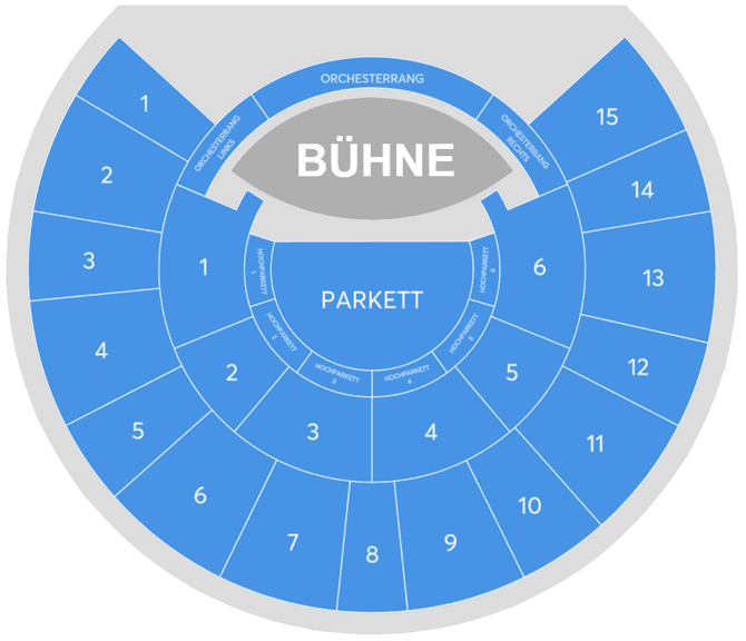 Kuppelsaal im HCC seating plan